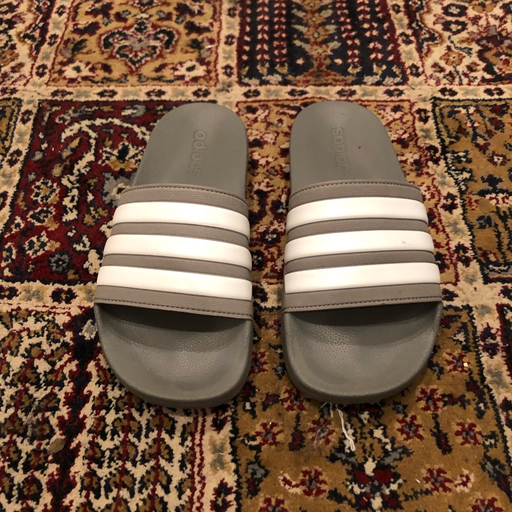 Grey adidas Adilette Cloudform Sandals Size 7M/8W
